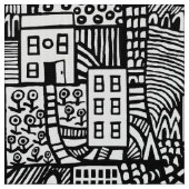 Tissu Rêve urbain - Noir (Fermer)
