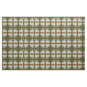 Tissu Reverse Blanc Rabbit Vert Floral Folk Art Fabric (Yard)
