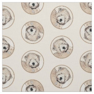 Tissu Revêtu doux Roue Peinture Terrier Art original