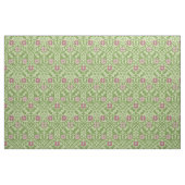 Tissu Revival gothique Floral, Vert et Rose (Fat Quarter)