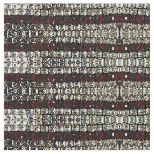 Tissu Rhinestones - rouge et clair (Fermer)