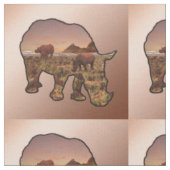 Tissu Rhinocéros Dans La Vallée, (Fermer)
