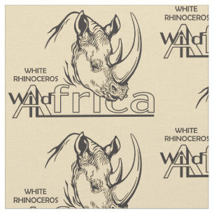 Tissu rhinocéros ou rhino. Afrique sauvage
