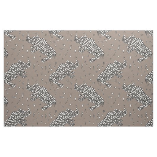 Tissu Rhinoceroses Abstraites (Fat Quarter)