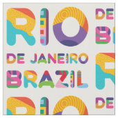 Tissu Rio De Janeiro Brésil Texte Coloré (Fermer)