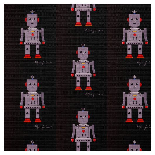 Tissu Robby le robot (Échantillon)