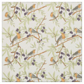 Tissu Robes sur branches d'oliviers (Échantillon)