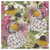 Tissu Robins dans le jardin (Échantillon)