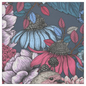 Tissu Robins dans le jardin 3 (Échantillon)