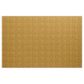 Tissu Robins et fleurs de lys, orange et vert (Yard)