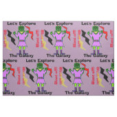 Tissu Robot De Cartoon Fille Alien Feu De Violet (Fat Quarter)
