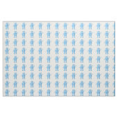Tissu Robot rétro bleu (Yard)
