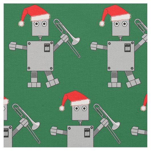Tissu Robot Trombone Santa Hat (Fermer)