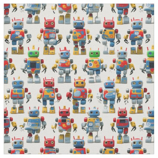 Tissu Robots de jouets (Fermer)
