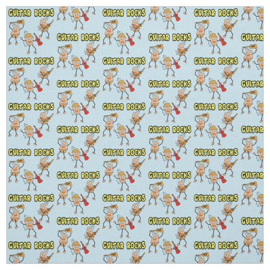 Tissu Rocks de guitare (Échantillon)