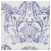 Tissu Rococo Motif baroque bleu et blanc (fermé)