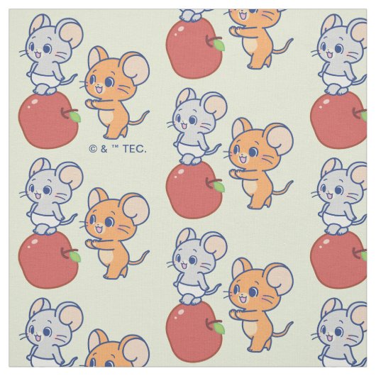 Tissu Rollage Anime Tuffy et Jerry Apple (Échantillon)
