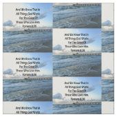 TISSU ROMAINS 8:28 SKIS BLEUS SCRIPTURE VERS (Échantillon)