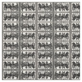 Tissu Romancient men and horses (Échantillon)