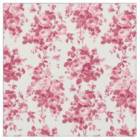 Romantique Vintage Rose-rose sur blanc