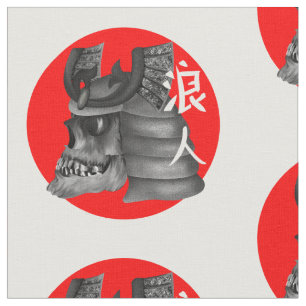 Tissu Ronin Samurai Japon Drapeau Crâne