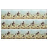 Tissu Roping de boeuf occidental vintage de cowboy (Fat Quarter)
