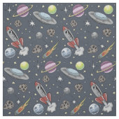 Tissu Roquettes rétro (Échantillon)