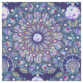 Tissu rosace bleue (Fermer)