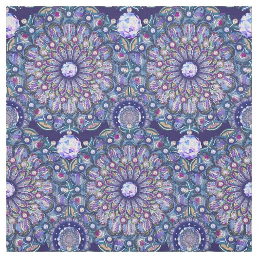 Tissu rosace bleue (Échantillon)