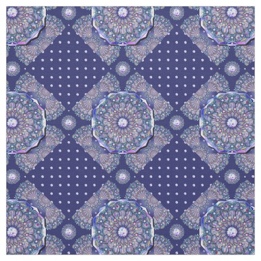 Tissu rosace bleue (Échantillon)