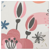 Tissu Rose Abstrait Floral (Fermer)