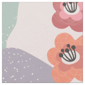 Tissu Rose Abstrait floral et pourpre (Fermer)