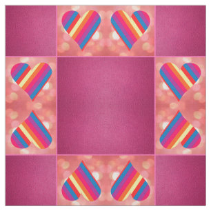 Tissu Rose arc-en-ciel 1