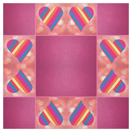 Tissu Rose arc-en-ciel 1 (Échantillon)