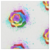 Tissu Rose arc-en-ciel coloré (fermé)