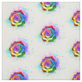 Tissu Rose arc-en-ciel coloré (Échantillon)