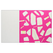 Tissu Rose avec jaune pâle grand motif (Fat Quarter)