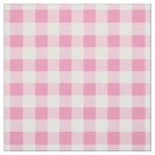 Tissu Rose bébé et carreaux gingham blanc (Échantillon)