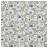 Tissu Rose blanc et bleu (Échantillon)