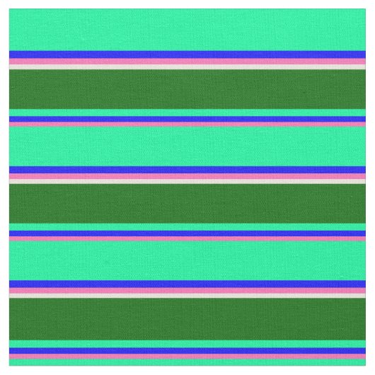 Tissu Rose chaud, bleu, vert, vert foncé et beige (Fermer)