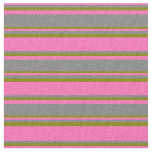 Tissu Rose chaud, gris et Motif vert (Fermer)
