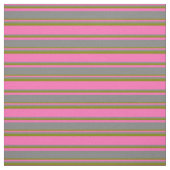 Tissu Rose chaud, gris et Motif vert (Échantillon)