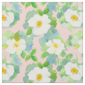 Tissu Rose Cherokee blanc rose pâle (Échantillon)