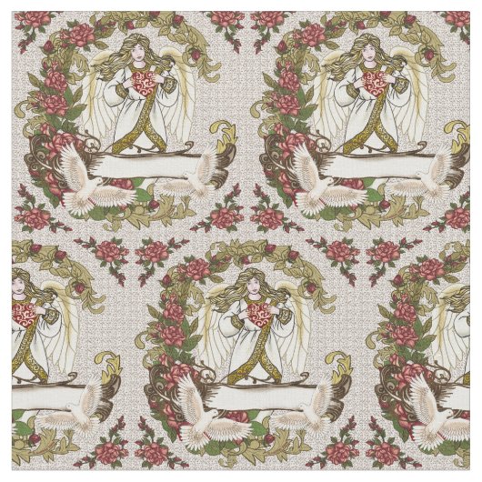 Tissu Rose Christian Angel (Fermer)