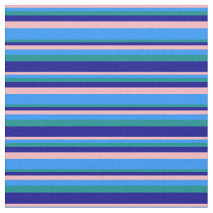 Tissu Rose clair, Bleu, Cyan foncé et Bleu foncé