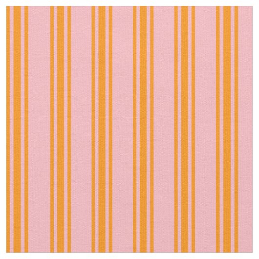 Tissu Rose clair et rayures orange foncé (Fermer)