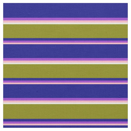 Tissu Rose clair, Orchidée foncée, Bleu, Vert & Blanc (Fermer)