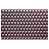Tissu rose Coeur & Flèche, Noir (Yard)