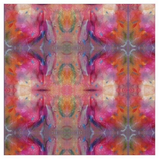 TISSU ROSE COLORÉE FUCHSIA BLEU ABSTRAIT (Échantillon)