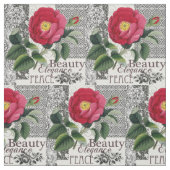 Tissu Rose Damask Joli Floral Antique (Échantillon)